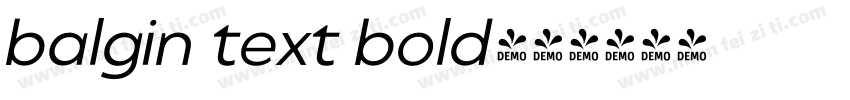 balgin text bold字体转换